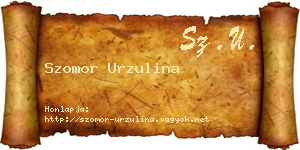 Szomor Urzulina névjegykártya